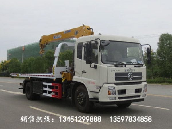 東風天錦帶吊平板一拖二清障車(國六)